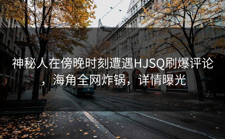 神秘人在傍晚时刻遭遇HJSQ刷爆评论，海角全网炸锅，详情曝光